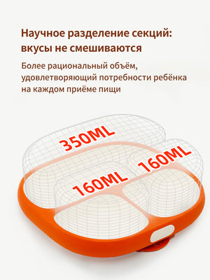 тарелка для прикорма присоске, детская посуда для кормления